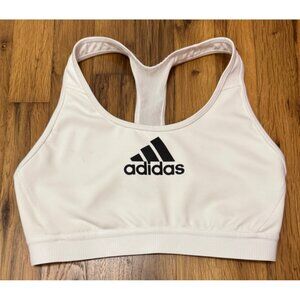 Adidas White Racerback Sports Bra Women’s Size Small GH4790